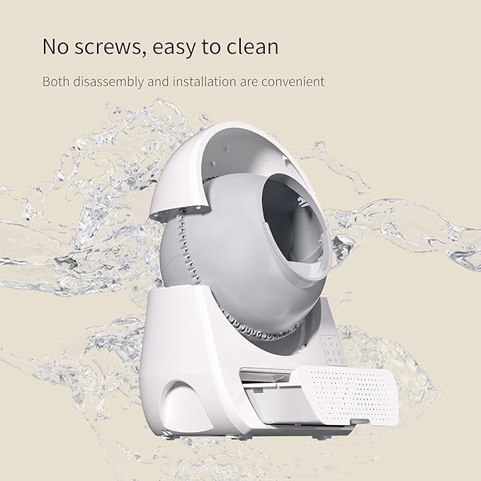 CATLINK Self Cleaning Automatic Litter Box for Cats 3.5~22lbs-APP Control,Double Odor Removal-Extra Large with 40 Liners&1 Carbon Filter Box Included -Smart Robot Cat Litter Box (New Version)-Mewly Pet