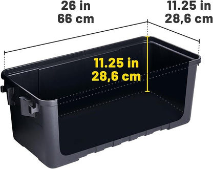 Plano Storage Trunk, Black, Medium, Lockable Storage Box, Airline Approved Sportsman Trunk, Hunting Gear and Ammunition Bin, Heavy-Duty Containers for Camping, 68-Quart