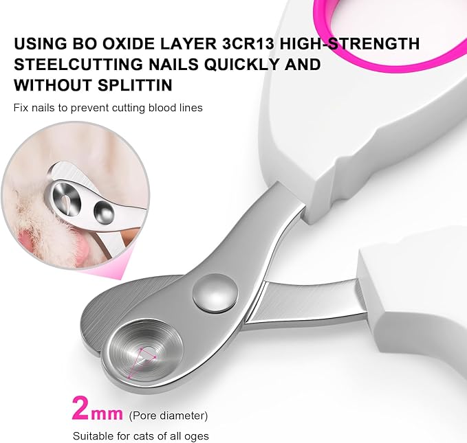 Cat Specific Nail Clipper, Avoiding Excessive Cutting, Suitable for Beginners. It Can Also be Used for Small Animals Such as Birds, Hamsters, Rabbits, Hedgehogs, Ferrets, Guinea Pigs, Etc.-Mewly Pet
