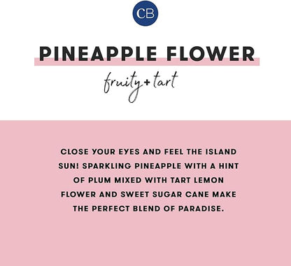 Capri Blue Pineapple Flower Reed Diffuser Set - Includes Reed Diffuser Sticks, Fragrance Oil, and Glass Bottle - Luxury Scented Room Fresheners - Cobalt Blue (8 fl oz)