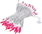 Novelty Lights 50 Feet 100 Bulb Incandescent Mini Light String, Pink with 6-Inch Spacing on White Wire, UL Listed Commercial Grade Indoor/Outdoor Mini Lights, Connectable End-to-End