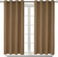 BGment Blackout Curtains for Living Room - Grommet Thermal Insulated Room Darkening Curtains for Bedroom, 2 Panels of 52 x 54 Inch, Taupe