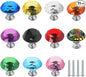 11 Pack Colorful Crystal Drawer Knobs, 30mm Glass Dresser Knobs Cabinet Diamond Shape Pulls Handle for Wardrobe, Kitchen, Bathroom, Cupboard(11 Colors)