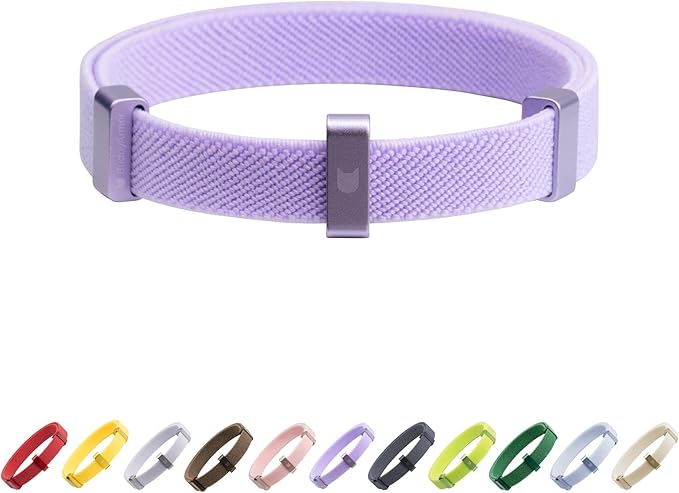 Safety Cat Collar - U.S. IDA Gold Awarding Design, Stretch Elastic Quick Release, Non Breakaway - Light Weight for Kitten, Neck Fit 5.9'-11.8' for All Small Large Cat,S(Monet Purple)-Mewly Pet