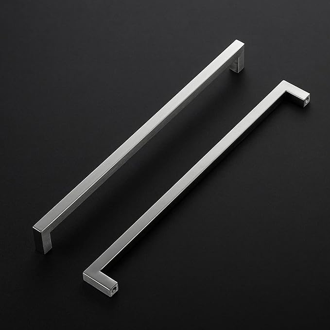 Ravinte 1 Pack Brushed Nickel Kitchen Cabinet Handles 12-3/5 Inch Cabinet Pulls Square Kitchen Hardware for Cabinet Drawer Pulls Drawer Handles Come with Screwdriver