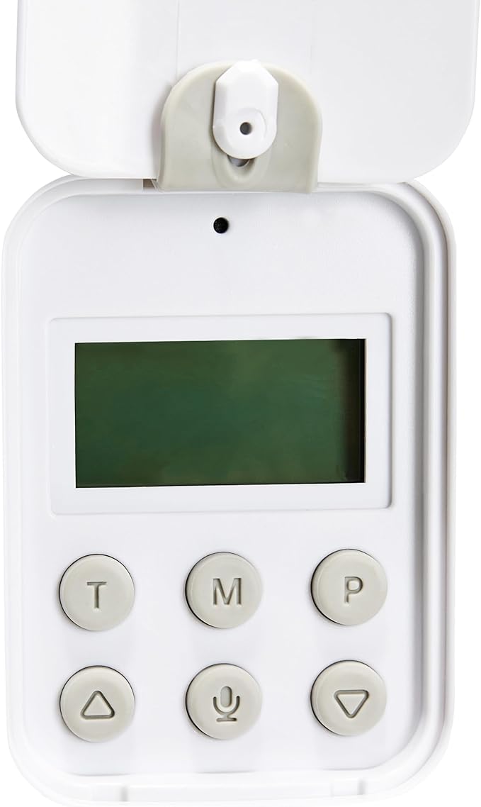 Amazon Basics Automatic Feeder for Cats and Dogs with Speed & Portion Control, 4L Capacity, White-Mewly Pet