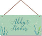 Personalized Signs Ocean Seaweed Sign For Kids Room Custom Name Door Wall Decor Floral Nursery Art Plate For Boys Room Girls Bedroom Little Man Cave