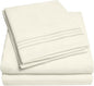 RV Queen Bed Sheets - Breathable Luxury Sheets with Full Elastic & Secure Corner Straps Built In - 1800 Supreme Collection Extra Soft Deep Pocket Bedding Set, Sheet Set, RV Short Queen, Ivory