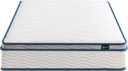 ZINUS 8 Inch Spring Sensation Hybrid Mattress [New Version], Medium Firm Feel, Fiberglass Free, Youth and Guest Bedroom, Mattress in A Box, Twin