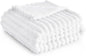 Bedsure GentleSoft White Fleece Blanket for Couch - Cozy Soft Blankets for Women, Cute Small Throws for Girls, 50x70 Inches