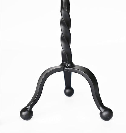 Black Taper Candle Holder Set of 2,Vintage Candle Sticks Holder Decor,Wrought Iron Candle Holder for Table Centerpiece,Halloween,Wedding,Christmas