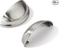 khtumeware 10 Pack 2-1/2" Drawer Pulls Brushed Satin Nickel Cabinet Cup Pulls Kitchen Hardware Cabinet Handles Drawer Handles Knobs 2.5 inch Hole Center