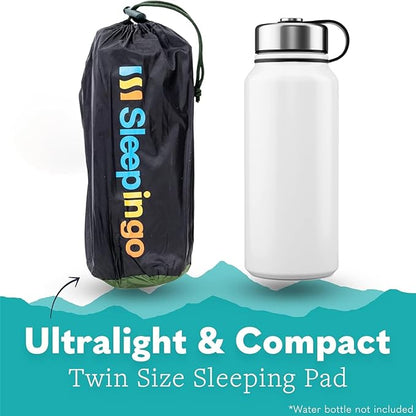 Ultralight Sleeping Mat - Inflatable & Compact Camping Air Mattress for Backpacking, Hiking- New