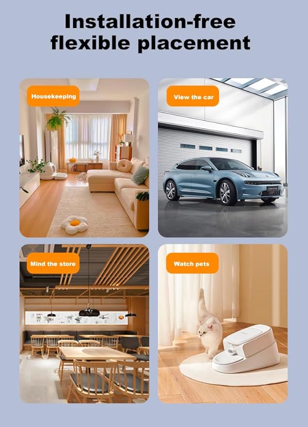 Cameras for Home Security-Indoor MiNi 1080P HD,Security Camera Wireless for Baby/Nanny/Pet/Dog/Cat, Infrared Night Vision,Magnetic Base Bracket,Cloud & SD Card Storage, (2.4 /5GHzWiFi)-Silver-Mewly Pet