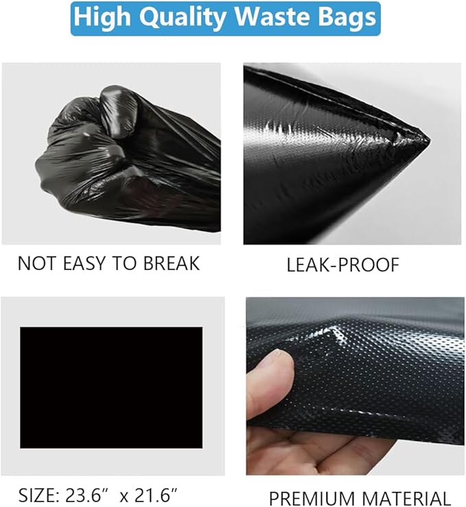 Dog Poop Trash Can for Outdoors with Extra Large Pooper Scooper & 50 Waste Bags - 20L/5 Gallon Large Dog Poop Trash Can Outside with Lid and Removable Inner Bucket Waterproof Odor Control for Backyard-Mewly Pet