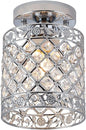 Create For Life® Mini Style Modern Decor Crystal Flush Mount Ceiling Light Fixture Crystal Chandeliers Light Ceiling Lamp for Hallway, Bar, Kitchen, Dining Room, Kids Room (6 inch Shade Dia)