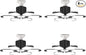 LED Garage Light Bulbs, 100W 6000K Garage Lights Ceiling Led with 6 Adjustable Panels, E26/E27 Screw in Shop Light for Attic Workshop Basement Barn - 4 Pack