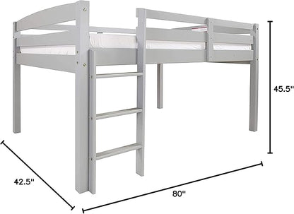 Concord Junior Loft Bed, Twin, Grey
