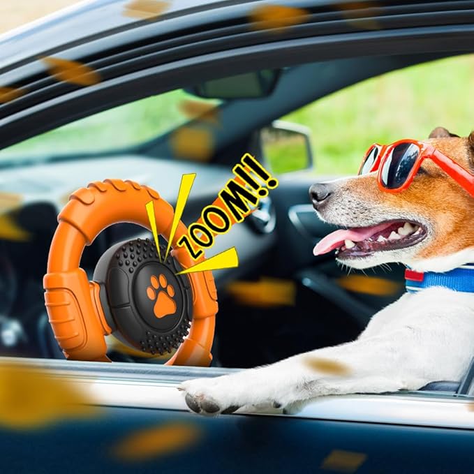 Dog Toys for Aggressive Chewers Large Medium Small Breed Indestructible Durable Tough Squeaky Dog Chew Toys to Keep Them Busy Nylon Rubber Interactive Dog Toys-Mewly Pet