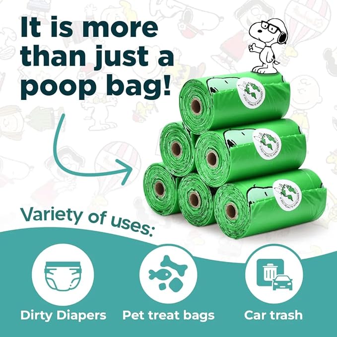 The Original Poop Bags® Peanuts Dog Waste Bags – 38% Plant Based, Leak-Proof & Durable, Large Dog Poop Bags for Dispensers, Unscented (960 Count)-Mewly Pet