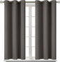 BGment Blackout Curtains for Bedroom - Grommet Thermal Insulated Room Darkening Curtains for Living Room, Set of 2 Panels (38 x 45 Inch, Grey)