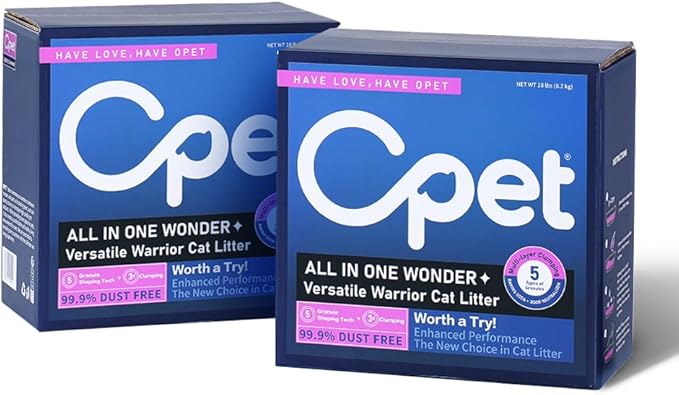 OPET Tofu Cat Litter - 36 LBS, Natural Sustainable Ingredients Quick Clumping Cat Litter, Flushable, Superior Odor Control, 99.9% Dust Free Kitty Litter (36 pounds, White Tea)-Mewly Pet