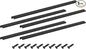 uxcell Cabinet Finger Edge Pull, 5pcs 600mm / 23.62" Aluminum Alloy Back Mount Hidden Cabinet Pulls Concealed Handle for Home Kitchen Drawer Cabinet, Black