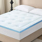 Hansleep Queen Mattress Topper Viscose Derived from Bamboo, Memory Foam Pillow Top Mattress Topper Queen with Deep Pocket, Breathable Mattress Pad for Back Pain Relief, 60" x80", White