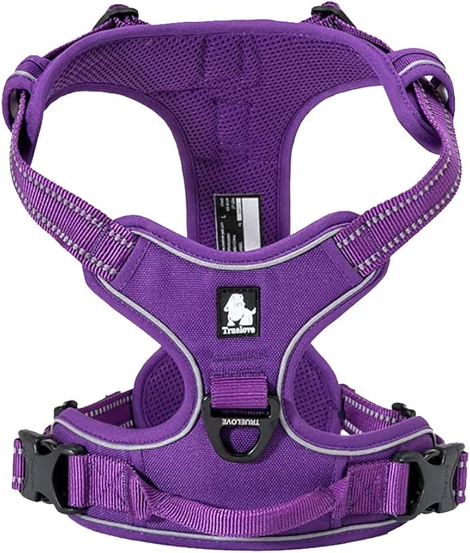 Truelove Adjustable No-Pull Dog Harness Reflective Pup Vest Harnesses Comfortable Control Brilliant Colors TLH5651(Purple,S)-Mewly Pet