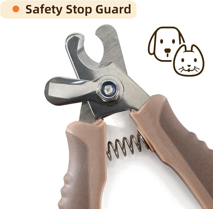 Large Dog Nail Clippers Pet Nail Trimmers for Cats Rabbits Dog Grooming Clippers with Safety Guard to Avoid Over Cutting L-Mewly Pet