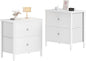 BOLUO White Nightstands Set of 2, 2 Drawer Dresser for Bedroom Night Stand Small Dresser End Table with Drawers Modern