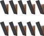 Homeforia Walnut Wood Coat Hooks, High End Walnut Wood & Black Metal Wall Mounted Coat Hook, Mid-Century Modern Clothes Hooks, Heavy Duty Wooden Hook for Hanging Coats, Hats, Towels & More, Set of 10