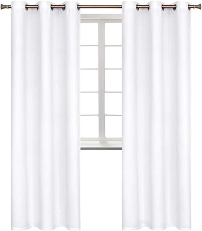 BGment Room Darkening Curtains 84 Inches Long - Grommet Thermal Insulated Drapes Window Treatment Curtains for Bedroom, 2 Panels, 38 x 84 Inch, Pure White