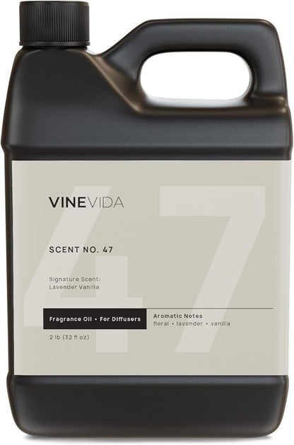 VINEVIDA [32 Fl Oz] Lavender Vanilla Fragrance Oil for Cold Air Diffusers, Essential Oils for Diffuser Oil Refill & Air Freshener Room Spray