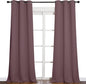 NICETOWN Patio Glass Door Blackout Curtains for Bedroom/Living Room, Dry Rose, 42 inches Wide x 95 inches Long, 1 Pair, Privacy Panel Drapes for Dining Room and Guest Room