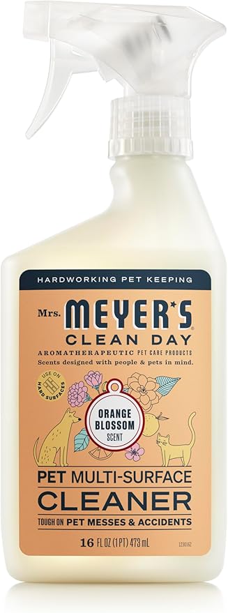 Mrs. MEYER'S CLEAN DAY Pet Multi-Surface Cleaner, Orange Blossom Scent, 16oz-Mewly Pet