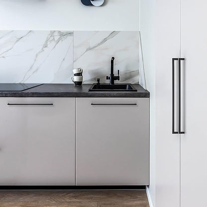 Ravinte 3 Pack Black Matte Cabinet Pulls and Handles - 18 Inch Square, Drawer Pulls, Kitchen Cabinet Hardware