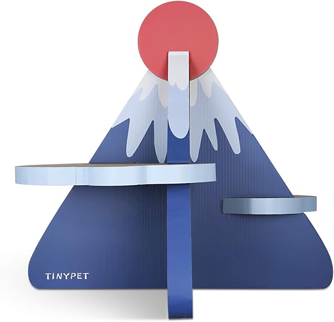 Cat Scratcher Post Board, Mount Fuji Shape Cat Scratching Lounge Bed, Durable Pad Prevents Furniture Damage-Mewly Pet