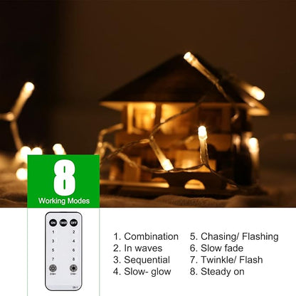 Brightown Icicle Lights Outdoor, 2 Packs Total 132Ft with 276 Drops, 1472 LED Icicle Christmas Lights with Timer, Warm White