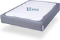 Box Spring Cover Full Size, Alternates for Bed Skirt, Smooth and Elastic Woven Material Wrap Around 4 Sides of The Box Spring, Wrinkle & Fading Resistant, Washable, Dustproof, Grey, 10 Pack
