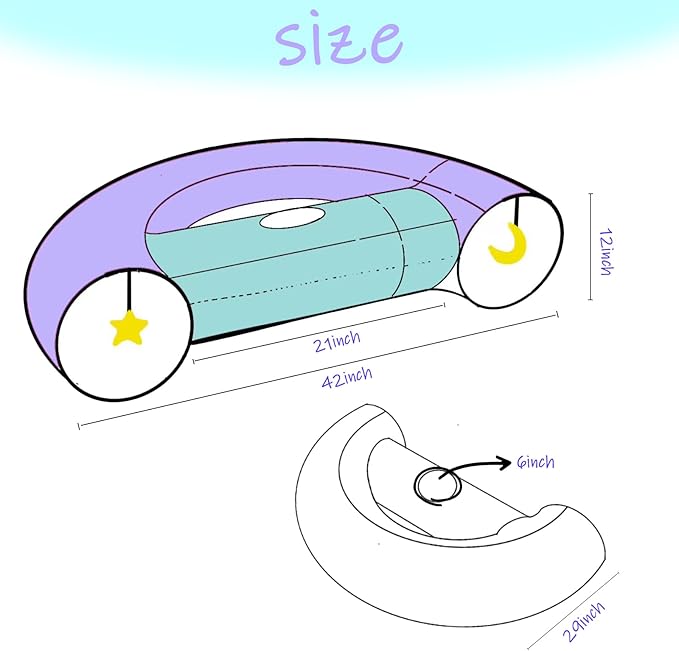 Cat Tunnel, Large Indoor Durable Collapsible Interactive Cat Tube with Peek-A-Boo Hole, Hanging Toys, and Crinkly Paper Lining - Cute Tunnel for Cats, Kittens, Puppies & Rabbits, Purple-Mewly Pet