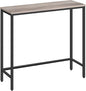 HOOBRO Narrow Console Table, 29.5" Small Entryway Table, Thin Sofa Table, Side Table, Display Table, for Hallway, Bedroom, Living Room, Foyer, Greige and Black BG75XG01