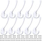 10 Pack Heavy Duty Dual Coat Hooks Wall Mounted with 20 Screws Retro Double Hooks Utility Black Hooks for Coat, Scarf, Bag, Towel, Key, Cap, Cup, Hat (White)
