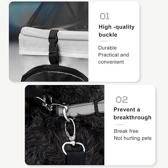 Pet Stroller with Storage Basket and Cup Holder, Folding Dog Jogger, Foldable Cat Stroller, 3 in 1 Puppy Kitten Cart, Pet Jogger for Medium Dog Cat (Gray)-Mewly Pet