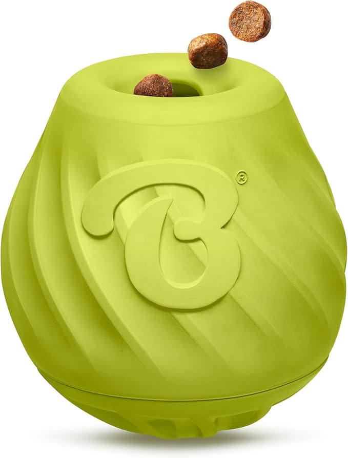 Benebone Pawbler - Natural Rubber Interactive Enrichment Treat and Kibble Dispensing Dog Toy – Great for Boredom - Medium/Large-Mewly Pet
