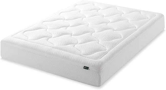 ZINUS 10 Inch Cloud Memory Foam Mattress, Queen, Fiberglass Free, Pressure Relieving, Mattress in A Box, CertiPUR-US Certified, White