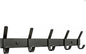 Matte Black Coat Rack Wall Mount – 15 Inch Stainless Steel Hook Rail with 5 Double Coat Hooks – Wall Mounted Entryway Organizer for Coats, Hats, Bags, Towels, Robes, Closet or Bathroom