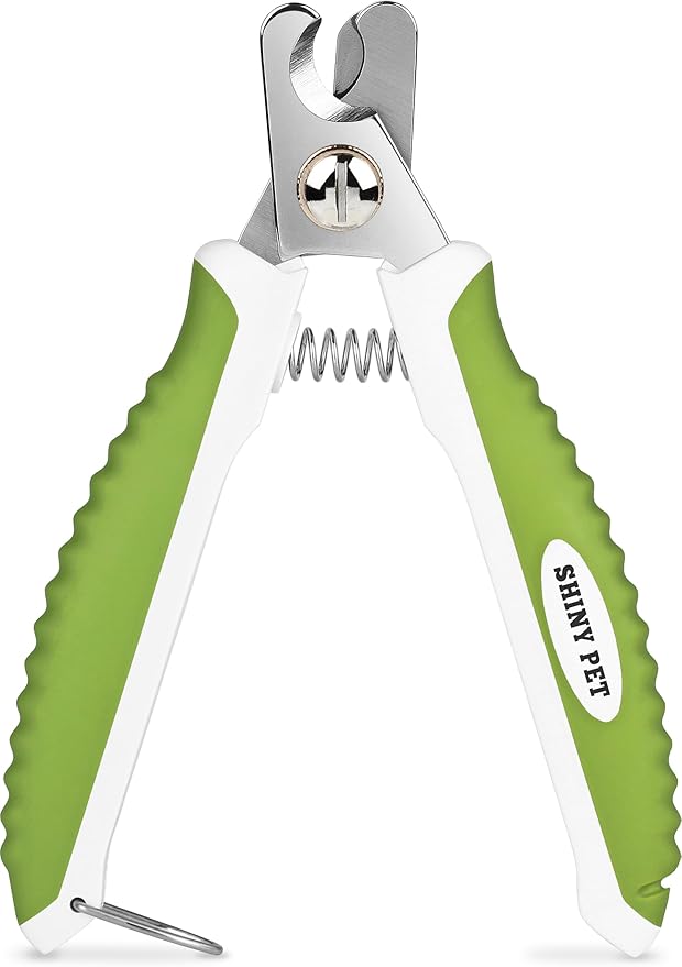 Dog Nail Clippers with Safety Guard - Pet Nail Clippers for Medium and Small Breed - Protective Nail Cutter, Safe Claw Trimmer, Ergonomic Toenail Scissors - Ebook Guide-Mewly Pet