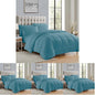 Sweet Home Collection 5 Piece Comforter Set Bag Solid Color All Season Soft Down Alternative Blanket & Luxurious Microfiber Bed Sheets, Misty Blue, Twin (Pack of 4)
