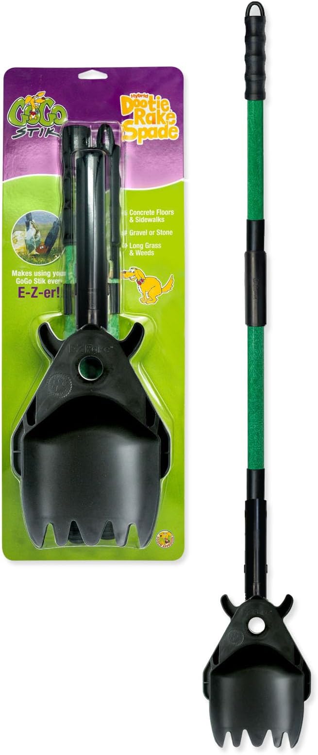 Hybrid Dootie Rake-Spade. Accessory Pooper Scoopers. All Dog, Cat, and Pet Yard Waste Cleanup-Mewly Pet